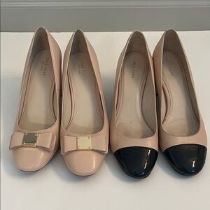 LOT! Two pairs of Cole Haan Leather Heels!